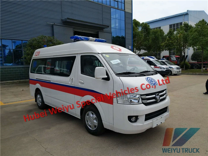 China Gasoline Foton G7 Patient Rescue Monitor Ambulance Car 5~7 Persons Transit Hospital Medical Ambulance